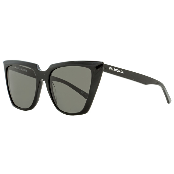Balenciaga Cateye Sunglasses BB0046S 001 Black 55mm - Picture 1 of 2